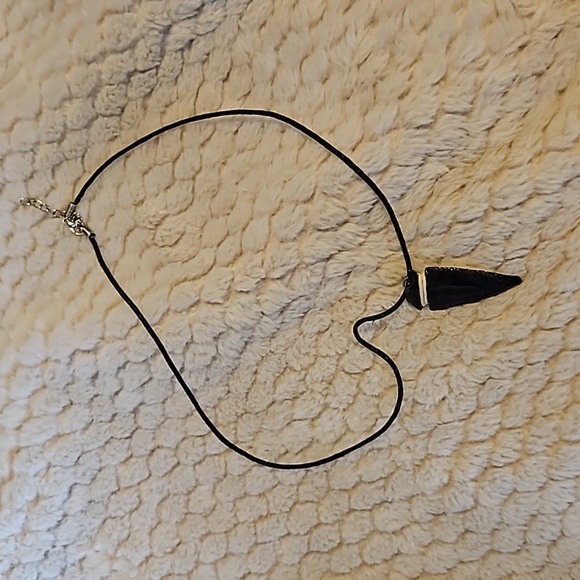 #0054 Black Obsidian Arrowhead necklace - Picture 1 of 4